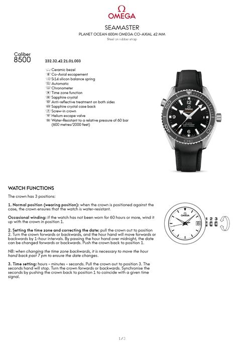 omega seamaster manual pdf|omega seamaster user manual.